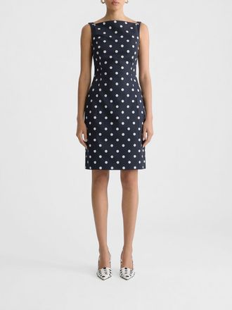 Patou Polka Dot Cr&ecirc;pe Mini Dress
