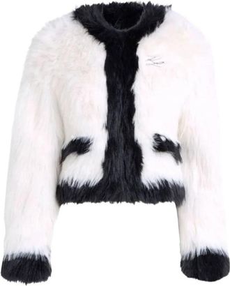 Karl Lagerfeld A4W15051 Jas van imitatiebont - Dames - Jassen - Wit - S - Jassen