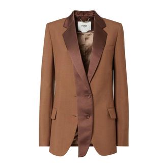 Fendi Mujer, Chaquetas, Marrón, Talla: S