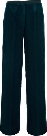 Forte_Forte High-waisted Pinwale Corduroy Broeken - Dames - Wijde Broeken - Blauw - S - Broeken