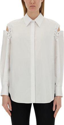 Alexander McQueen Cocoon Shirt With Cut-Out Details-Donna