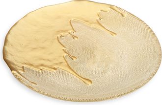 Classic Touch 13D Set of 4 Chargers Gold Dipped Design