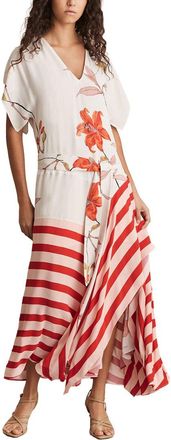Reiss Alicia Floral Stripe Print Dress