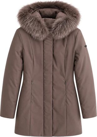 RefrigiWear Giubbotto con pelliccia nel cappuccio - Coats - Mujer - Marr&oacute;n - XL