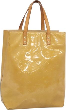 Louis Vuitton Reade Monogram Vernis Beige Patent_Leather Handbag (Pre-Owned)