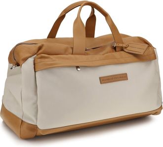 Brunello Cucinelli Mens Active Travel Bag Ghiaccio+naturale Calf Leather Bos Taurus Suitcases