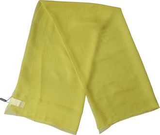 Dolce & Gabbana Womens Yellow Silk Neck Wrap Shawl Foulard 120cm X 117cm Scarf