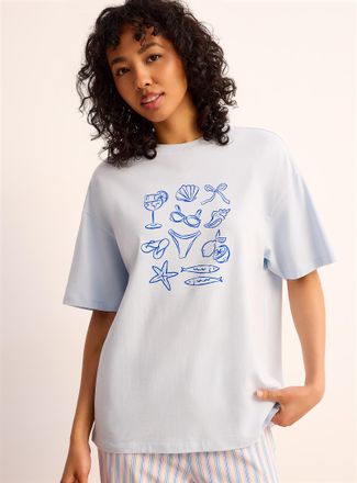 Twik Womens Playful print loose T-shirt