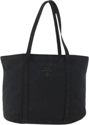 Prada Pre-owned Tote Bags, female, Black, Size: ONE SIZE Pre-owned Vintage zip tote