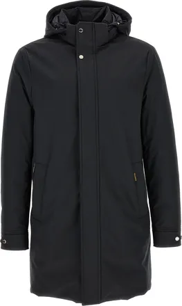Moorer Blue Wool Mens Parka