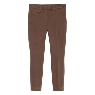 Dondup Dames, Broeken, Bruin, Maat: W27 Katoen