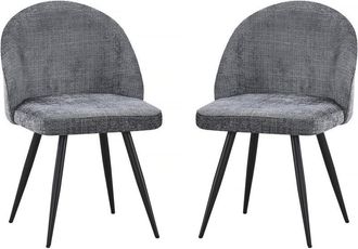 Habitat et Jardin Juego De 2 Sillas Tapizadas samuel - 53 X 51 X 82 Cm - Gris