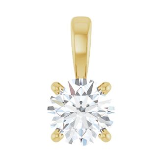 Diamond2Deal 14k Yellow Gold 1/2 CT Lab-Grown Diamond Pendant