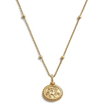 Awe Inspired Zodiac Pendant Necklace in Sagittarius/14K Gold Vermeil at Nordstrom