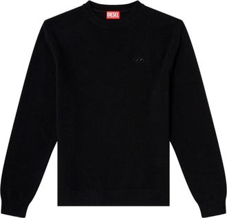 Diesel Maglione girocollo con ricamo - Nero