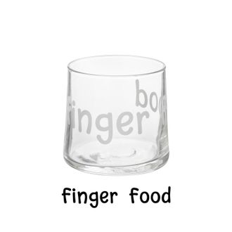 KASANOVA Coppetta vetro scritta Finger food 220 ml