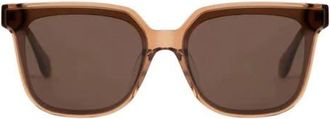 Mohala Eyewear Malia 55mm Low Nose Bridge Wide Width Square Sunglasses in Spiced Tea /Tan Lenses at Nordstrom