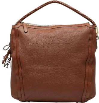 Gucci Pre-owned Handbags, female, Brown, Size: ONE SIZE Pre-owned Tassel Leather Shoulder Bag