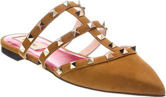 Valentino Rockstud Caged Suede Mule