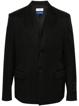 Off-white Blazer con ricamo - Nero