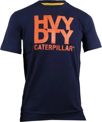 CAT Heren Handelsmerk Logo T-shirt (Eclips Blauw)