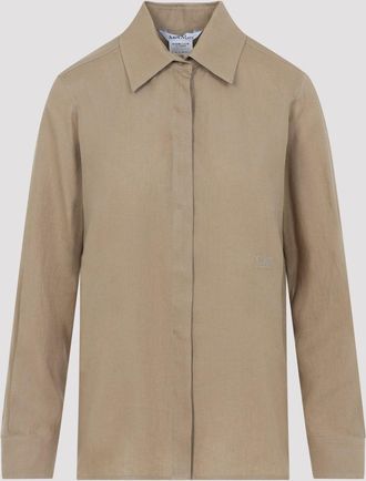 Max Mara Falasco Linen M Logo Shirt