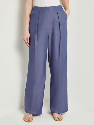 Misook Zipper Fly Wide Leg Pants
