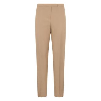 PESERICO Cropped Broeken - Dames - Vrijetijds broeken - Beige - XL - Katoen - Broeken