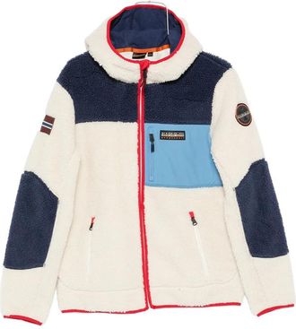 Napapijri Fleece-texture Colour-block Jacket