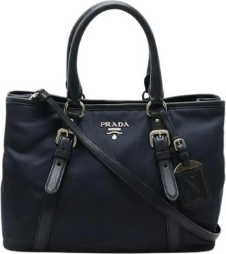 Prada Pre-owned Handbags, female, Blue, Size: ONE SIZE Pre-owned Vintage Handbag