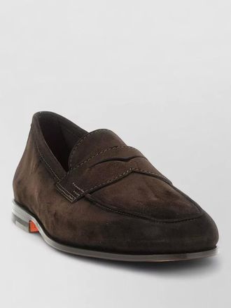 Santoni calfskin leather loafers