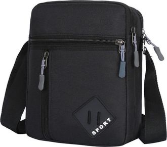 Generic Spring Summer Autumn Winter Season Zipper Mens Canvas Single Shoulder Side Bag Sport Messenger Bag over The Shoulder Bags for Women (Black, One Size)