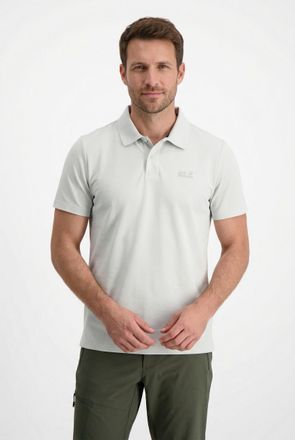Jack Wolfskin Poloshirt JACK WOLFSKIN ESSENTIAL POLO M, Herren, Gr. XL (54/56), stark wei&szlig;, Obermaterial: 100% Baumwolle. Futter: 100% Baumwolle, normal, Rundhals, 