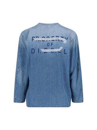 Diesel Mens Shirts Blue Lyocell