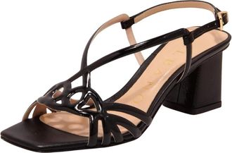 Albano 5556 Naplak Sandaal - Dames - Sandalen met hakken - Zwart - 37 EU - Leer - Schoenen