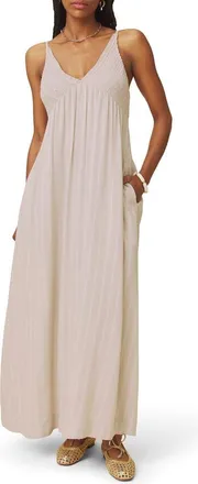 Splendid Bianca Maxi Dress in Fawn/white at Nordstrom, Size X-Small