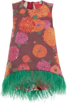 La DoubleJ Feathered La Scala Top - Dames - Blouses - Paars - XL - Polyester - Overhemden