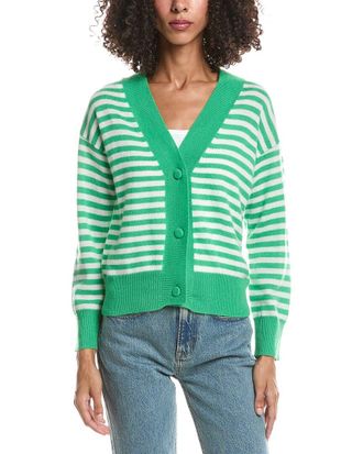 Brodie Beach Stripe Cashmere Cardigan