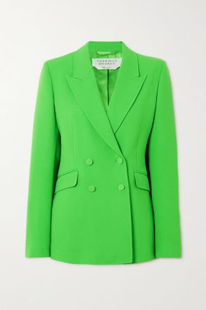 Gabriela Hearst Blazer Doppiopetto In Crêpe Di Lana Stephanie - Verde