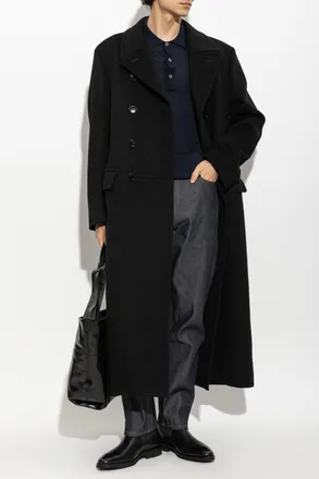 Tom Ford Double-breasted Wool Coat, Mens, Black