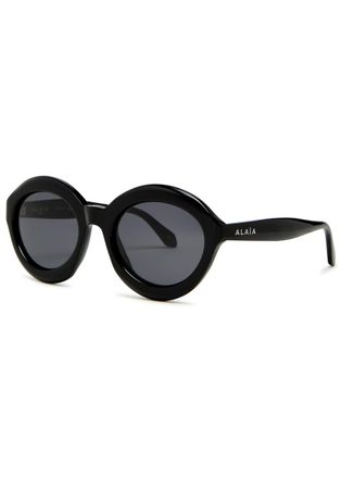 Alaia Oval-frame Sunglasses - Black - One Size