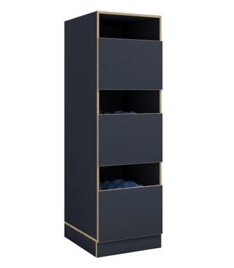 VCM Armario Para Ropa Blanca Rislo Con 3 Compartimentos Y Puertas. 162x50x60 - Vcm