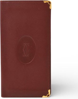 Cartier Must Bordeaux Leather Long Wallet (Bi-Fold) (Pre-Owned)