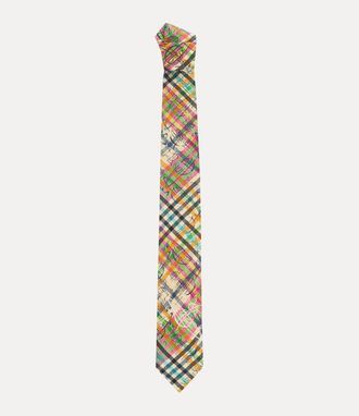 Vivienne Westwood Tie 8.5cm Graffiti Orb Heather Blue Men