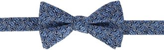 Trafalgar Store Benitos Blue Basketweave Pattern Silk Novelty Bow Tie in Light Blue at Nordstrom