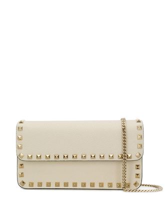 Valentino Garavani Rockstud clutch - Beige