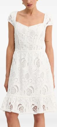 Guess Co Abito corto con inserti in pizzo - Bianco