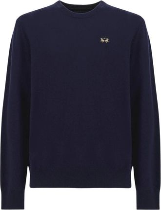 La Martina Jersey con logo - Knitwear - Hombre - Azul - XL