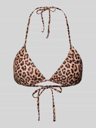 Pieces Regular Fit Bikini-Oberteil mit Allover-Muster Modell BAOMI in Hellbraun, Gr&ouml;&szlig;e XS