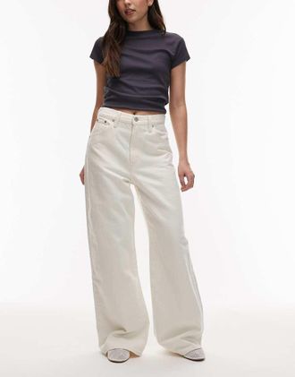 Levi's Jeans ampi raccolti &eacute;cru-Bianco